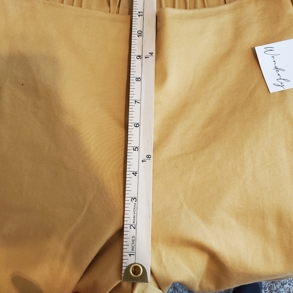 Wonderly Pull on Ankle Pants‎ Womens 8 Ginger Gold Yellow New Elastic Waist - Picture 10 of 11
